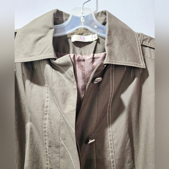 J & K Jeeker Women's Belted Trench Coat Size M - Picture 3 of 14